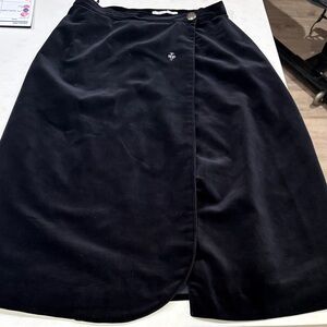 Emilio Pucci Classic Black velvet vintage wrap Skirt (29 in waist)